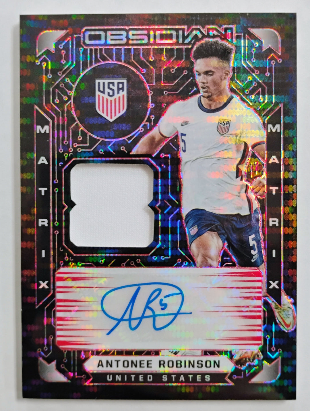 2021-22 Panini Obsidian Soccer Antonee Robinson #NM-ANT Matrix 42/44