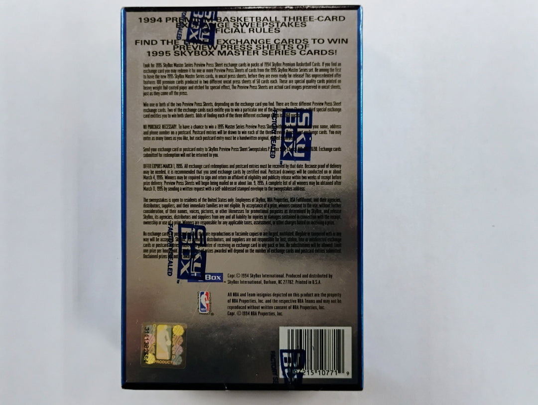 1994-95 Skybox Premium Basketball Series 1 Sealed Box