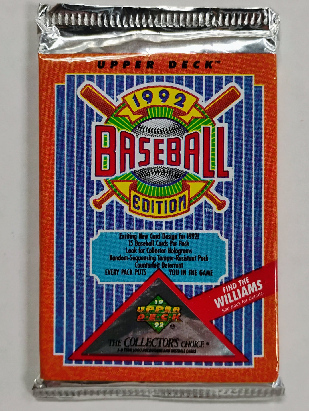 1992 Upper Deck Baseball Sealed Pack "Find The Williams"