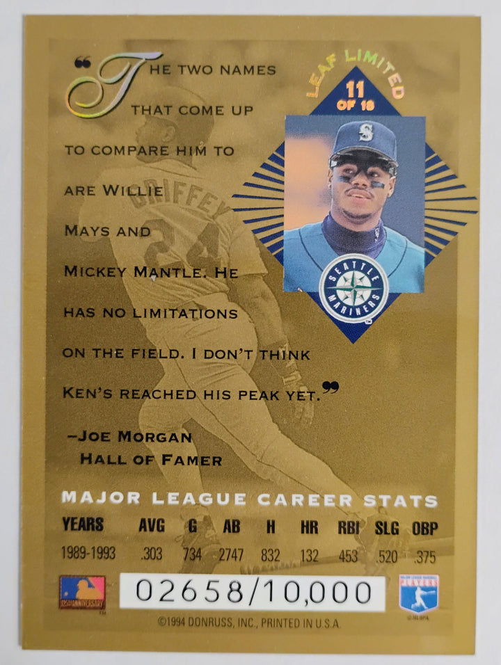 1994 Leaf Limited Gold Baseball Ken Griffey Jr. #11
