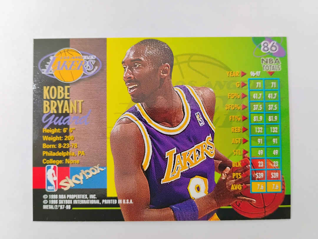 1997-98 Metal Universe Championship Basketball Kobe Bryant #86