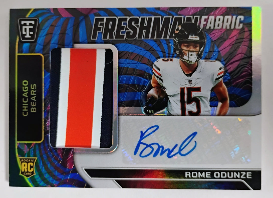 2024-25 Panini Totally Certified Football Rome Odunze RC Auto/Relic # FFS-ROE
