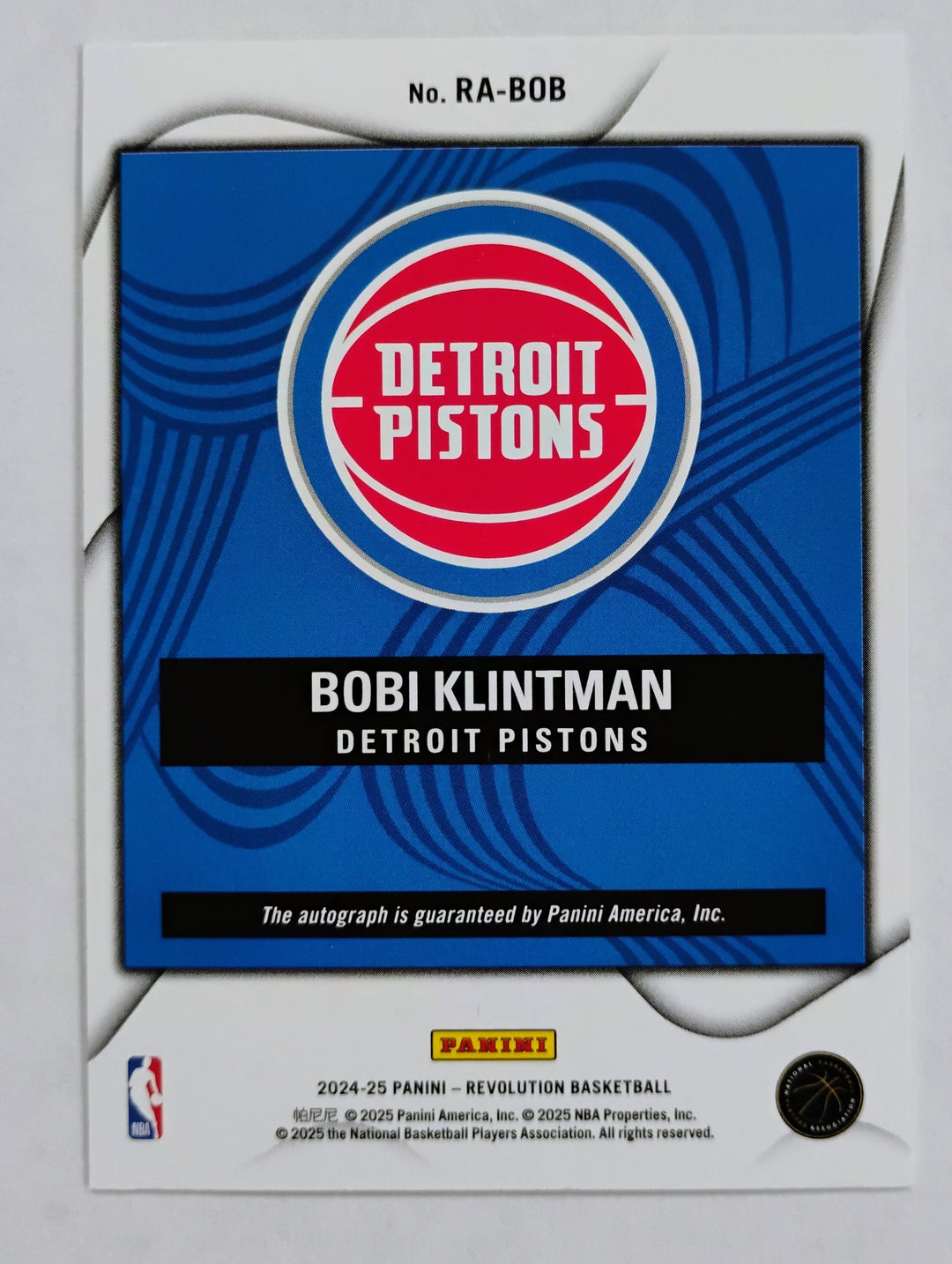 2024-25 Panini Revolution Basketball Bobi Klintman RC #RA-BOB Auto