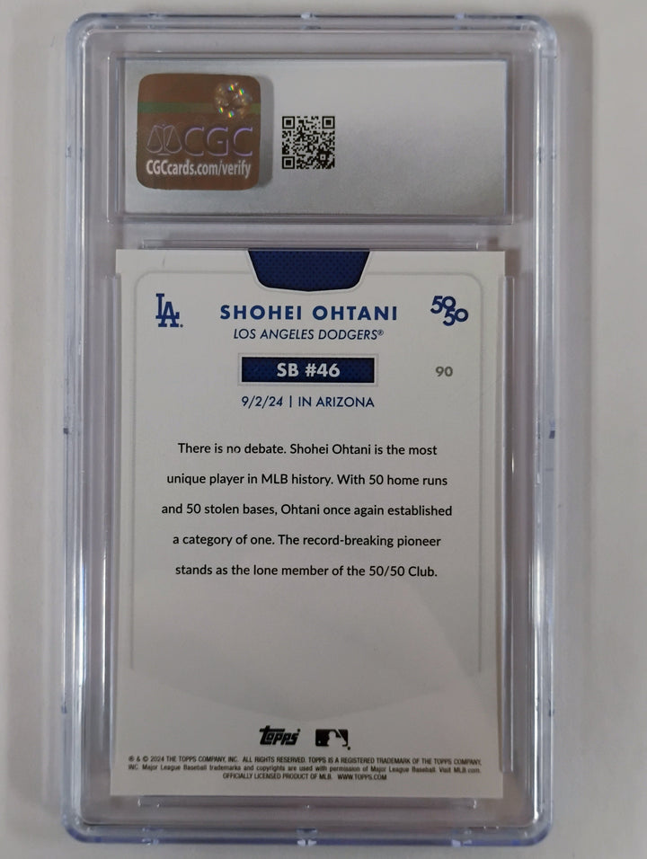 2024 Topps 50/50 Baseball Shohei Ohtani #90 CGC GEM MINT 10
