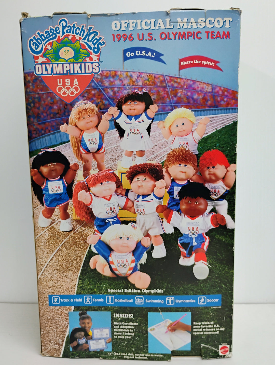 1996 Mattel Cabbage Patch Kids Mariah Satcie Soccer OlympiKids Special Edition In Box