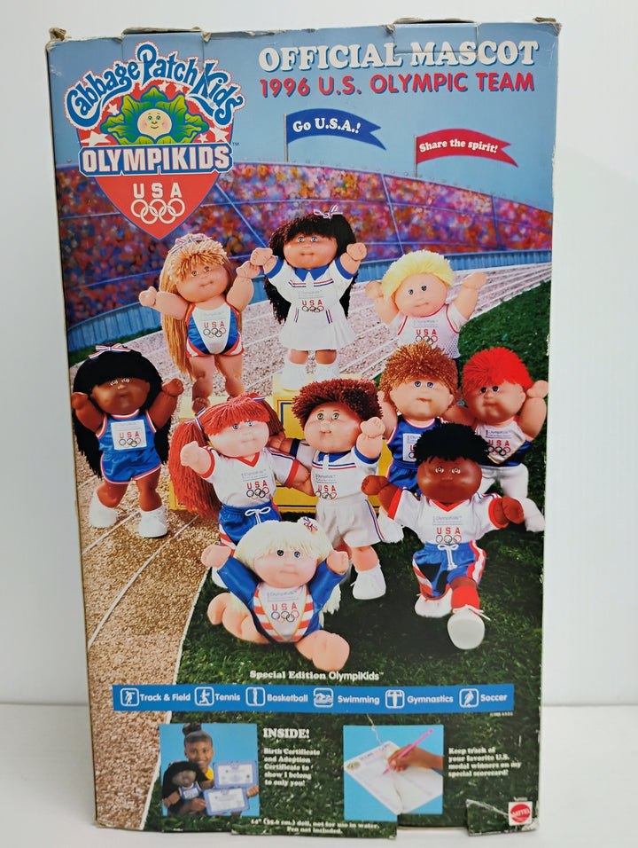 1996 Mattel Cabbage Patch Kids Mariah Satcie Soccer OlympiKids Special Edition In Box