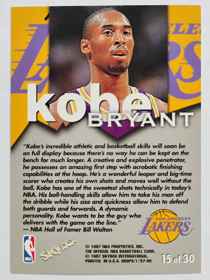 1997-98 NBA Hoops Basketball Kobe Bryant #15 Talkin' Hoops