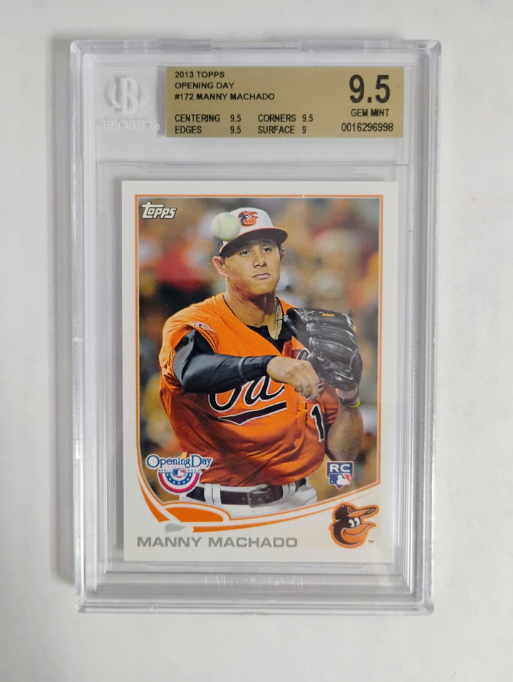 2013 Topps Opening Day Baseball Manny Machado Rookie BGS 9.5