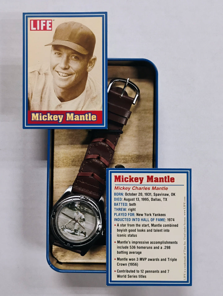 Life Mickey Mantle Legends Of Baseball Watch Collector's Series