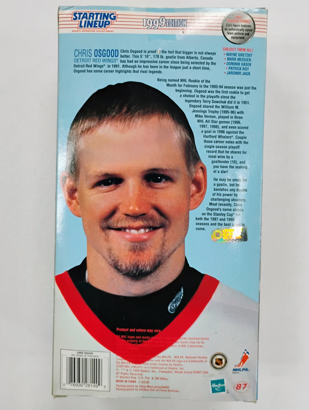 1999 Hasbro Starting Lineup Chris Osgood 1999 Edition Box