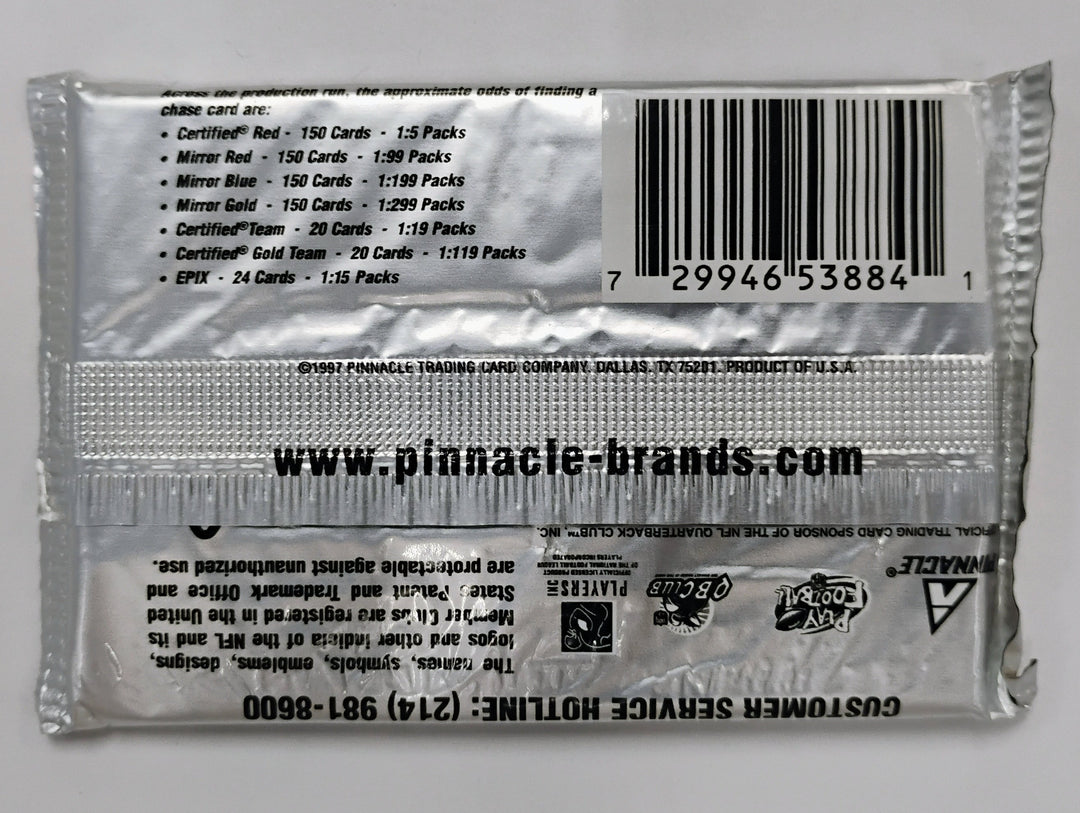 1997 Pinnacle Certified Football Sealed Pack