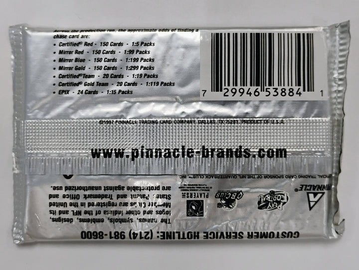 1997 Pinnacle Certified Football Sealed Pack