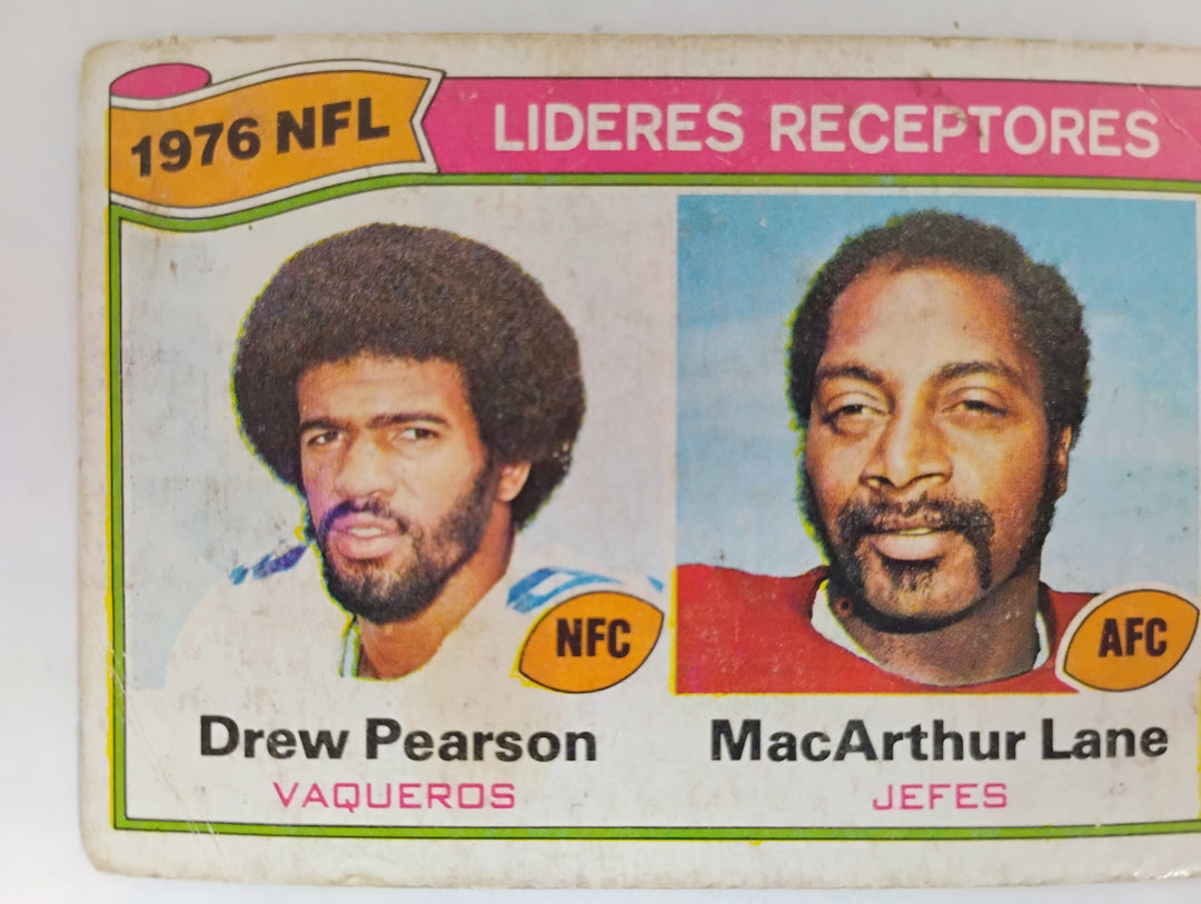 1977 Topps Mexican Football Recieving Leaders # 2 D. Pearson/ M. Lane SP
