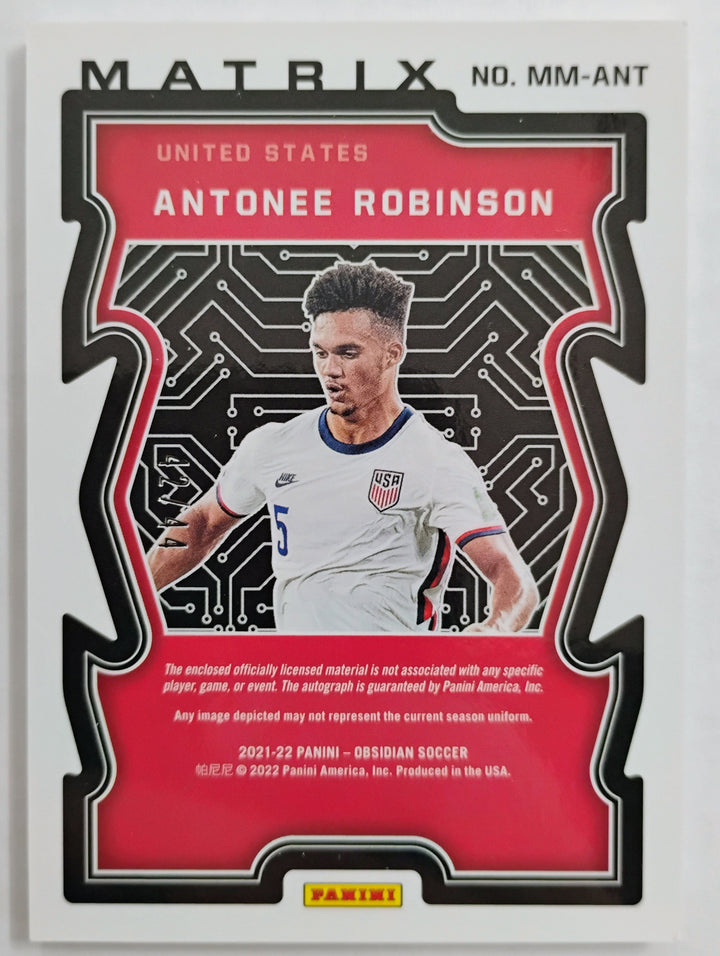 2021-22 Panini Obsidian Soccer Antonee Robinson #NM-ANT Matrix 42/44