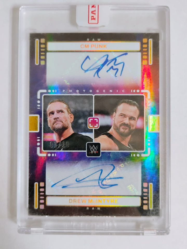 2024 Photogenic WWE Wrestling CM Punk Drew McIntyre Dual Autograph /10