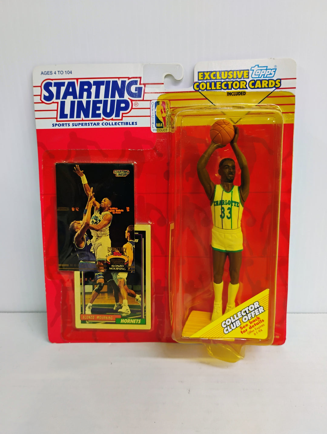 1993 Starting Lineup Alonzo Mourning Exclusive Topps Cards