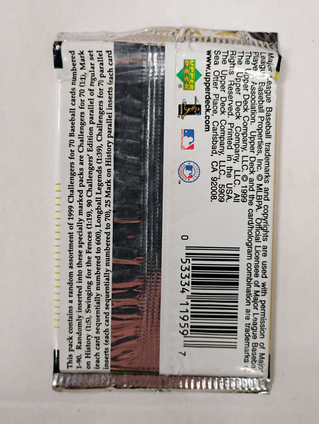 1999 Upper Deck Challengers For 70 MLB Sealed Pack