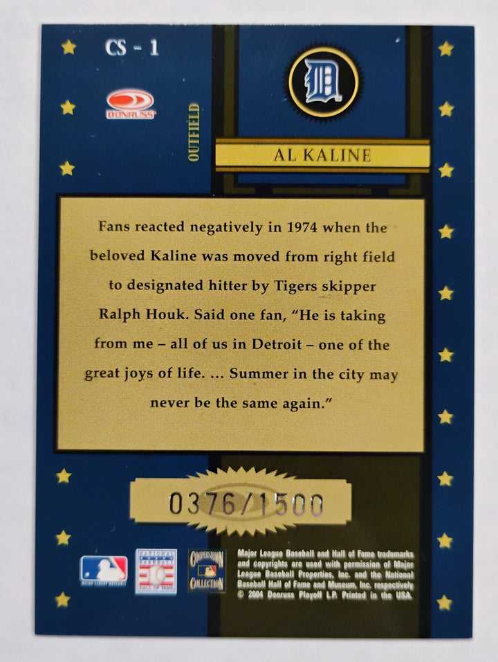 2004 Donruss Throwback Threads Baseball Al Kaline #CS-1 Century Stars