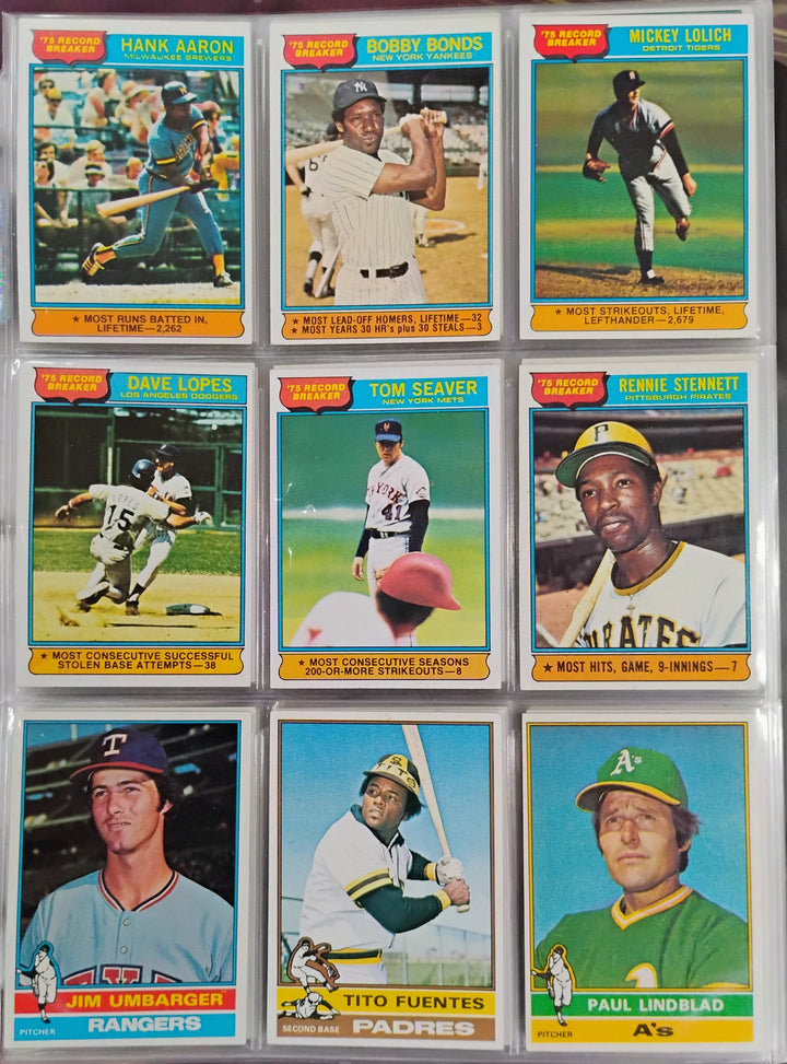 1976 Topps Baseball Complete Set EX-Mint