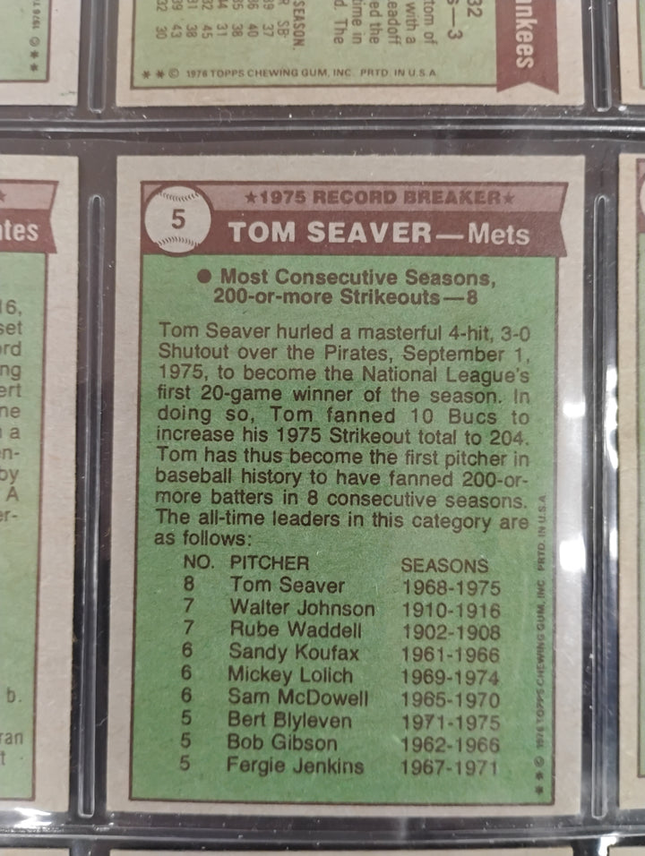 1976 Topps Baseball Complete Set EX-Mint