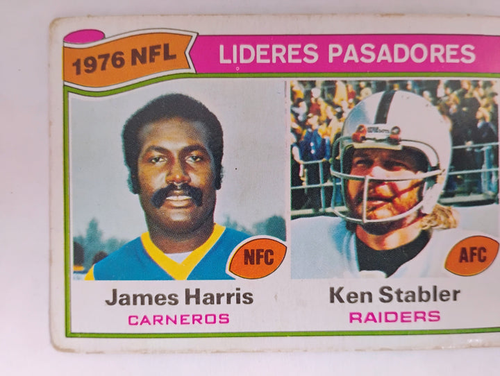 1977 Topps Mexican Football Passing Leaders #1 J. Harris/ K. Stabler SP