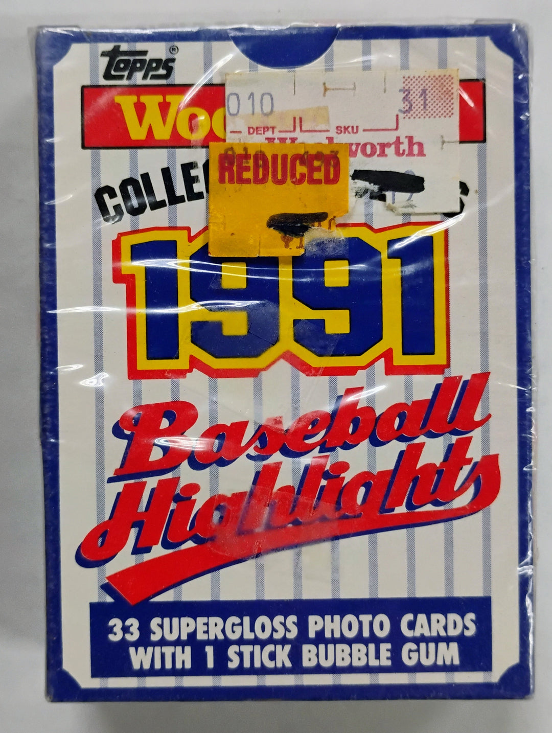 1991 Topps Woolworth Baseball Highlights Sealed Box