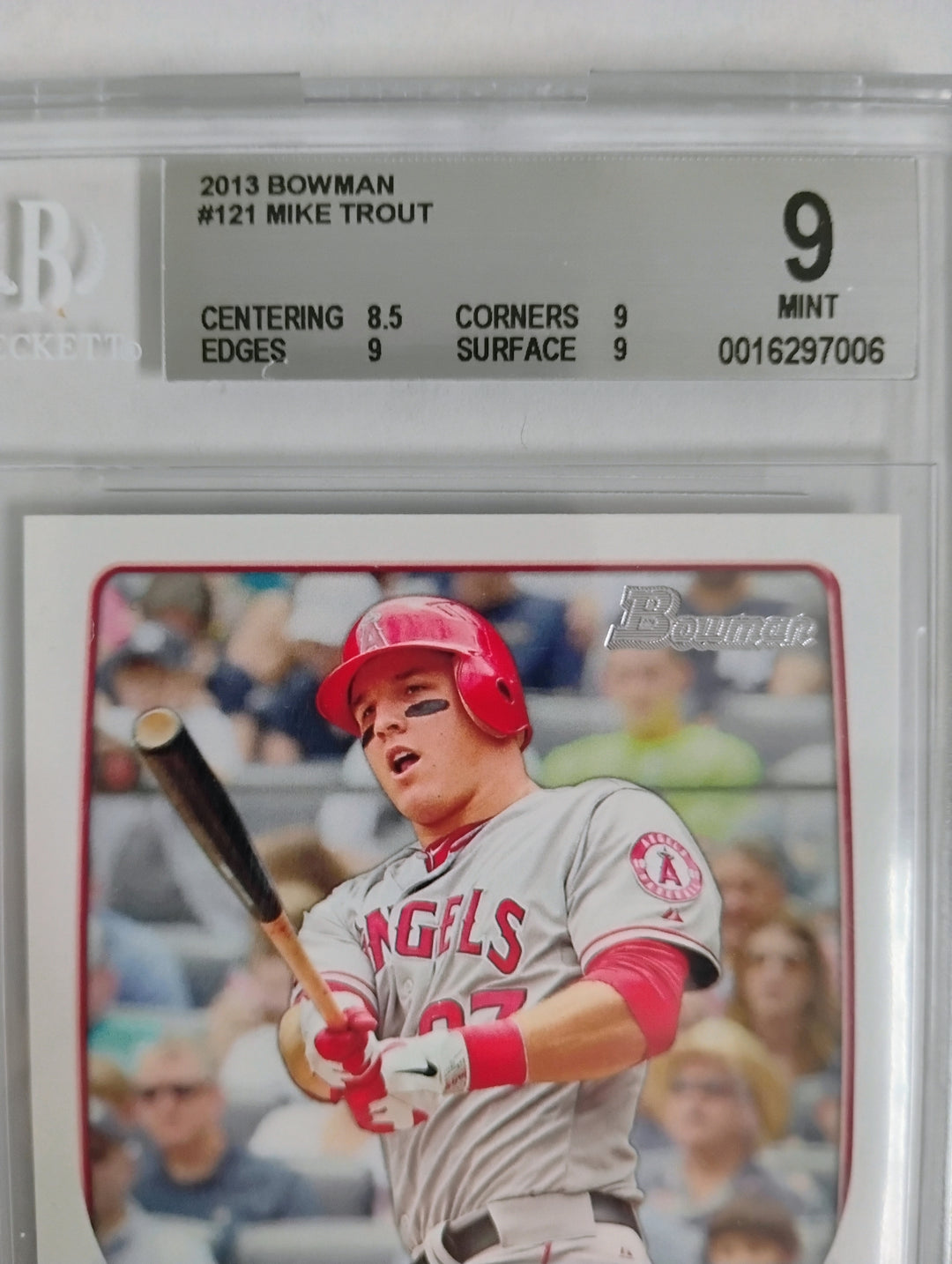 2013 Bowman Baseball Mike Trout BGS 9