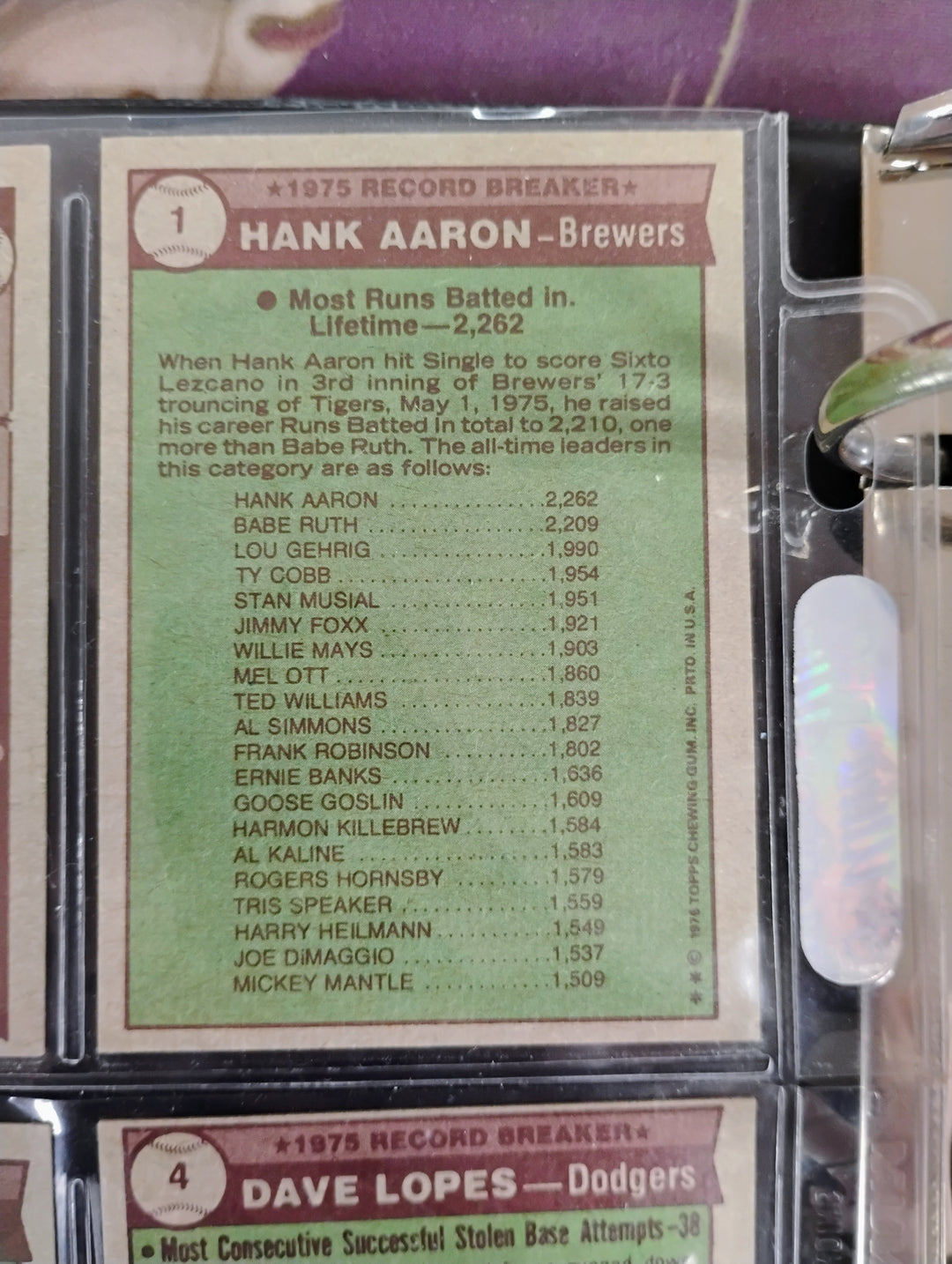 1976 Topps Baseball Complete Set EX-Mint