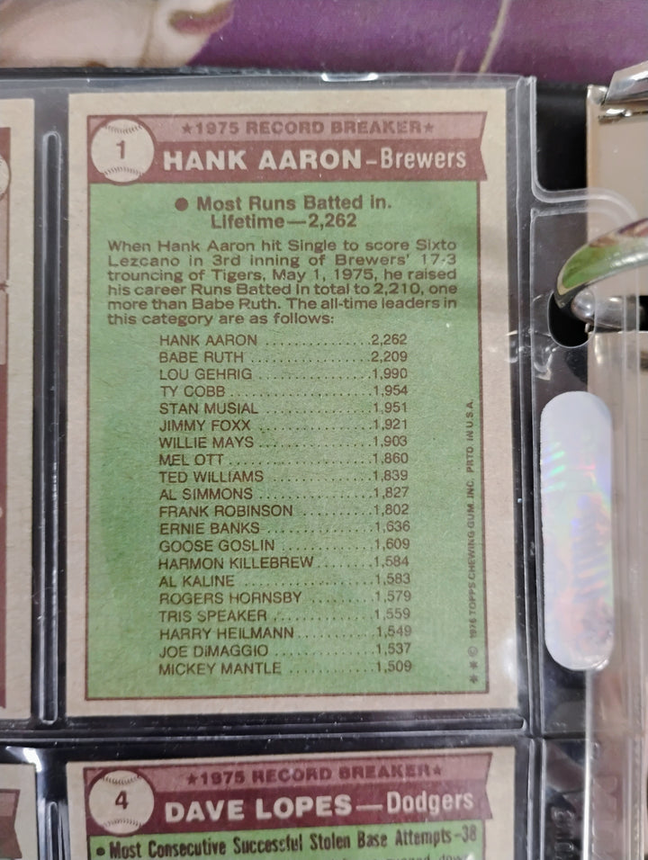 1976 Topps Baseball Complete Set EX-Mint