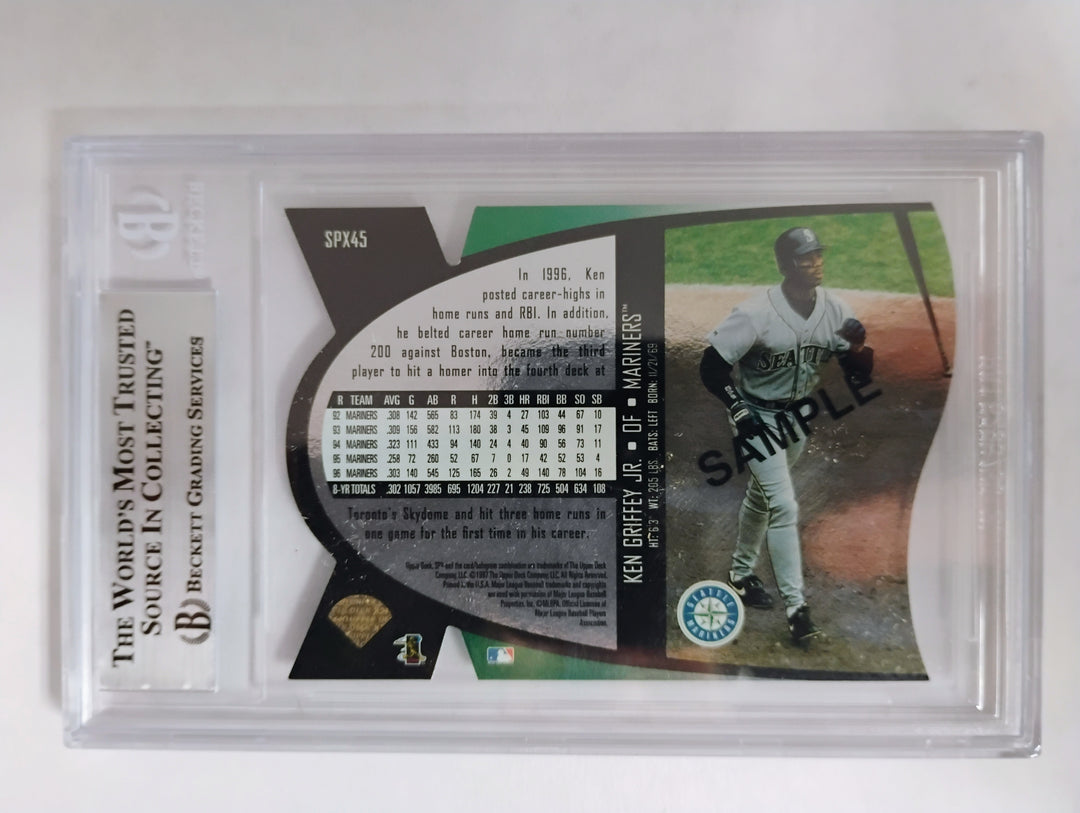 1997 SPX Baseball Ken Griffey Jr Sample BGS 8.5