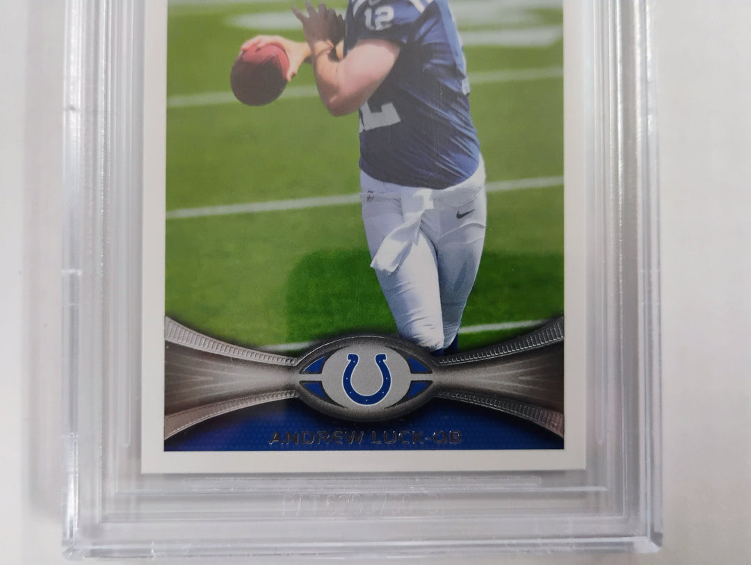 2012 Topps Football Andrew Luck Twisting Pass Pose #140 BGS 7.5