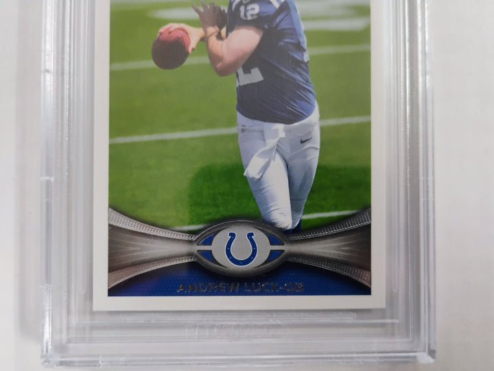 2012 Topps Football Andrew Luck Twisting Pass Pose #140 BGS 7.5