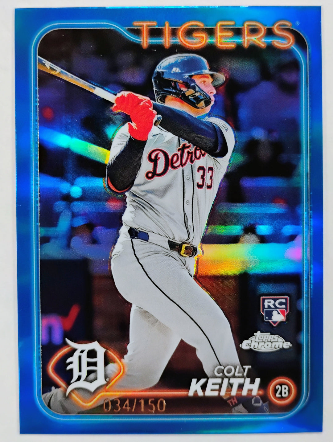 2024 Topps Chrome Logofractor Baseball Colt Keith RC #2 Blue 034/150