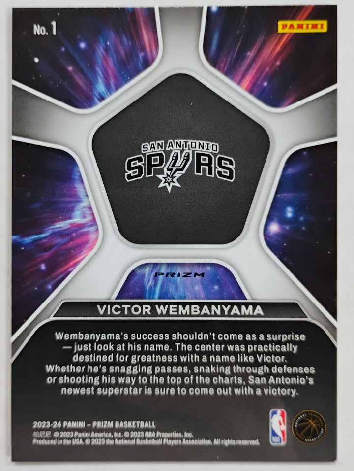 2023-24 Panini Prizm Victor Wembanyama RC #1 Deep Space Silver Prizm