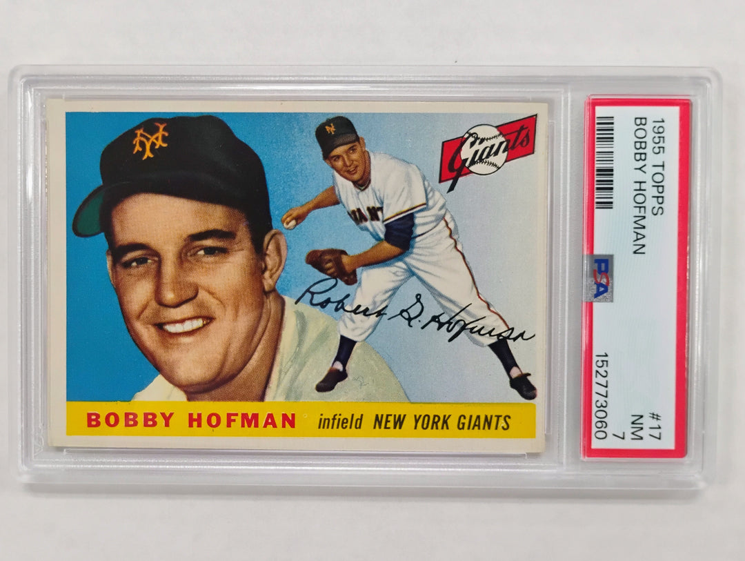 1955 Topps Baseball Bobby Hofman #17 PSA 7 NM