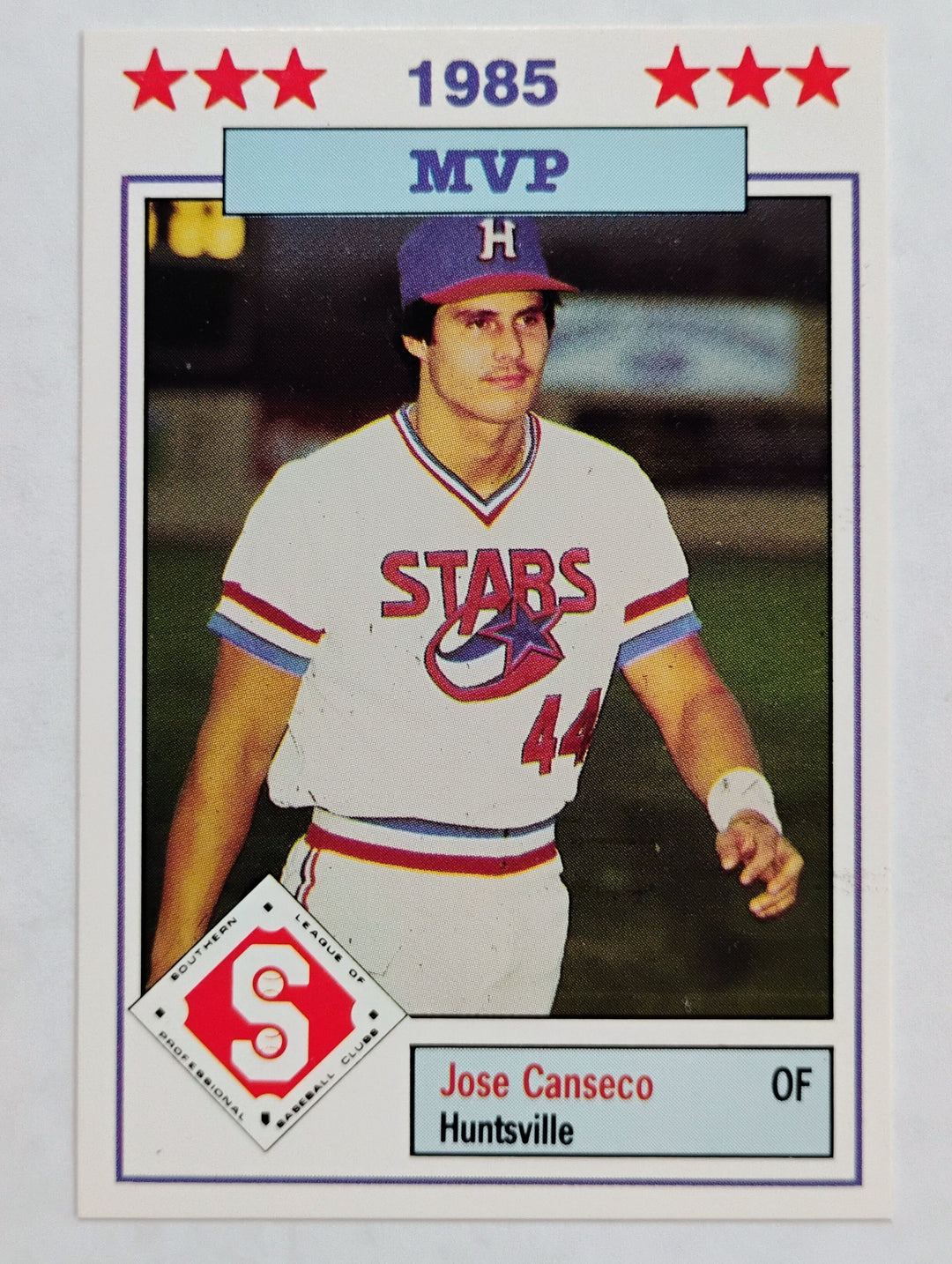 1986 Hunstville Stars Baseball Jose Canseco #14