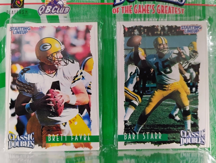 1997 Kenner Starting Lineup Classic Doubles Brett Favre/Bart Starr Sealed