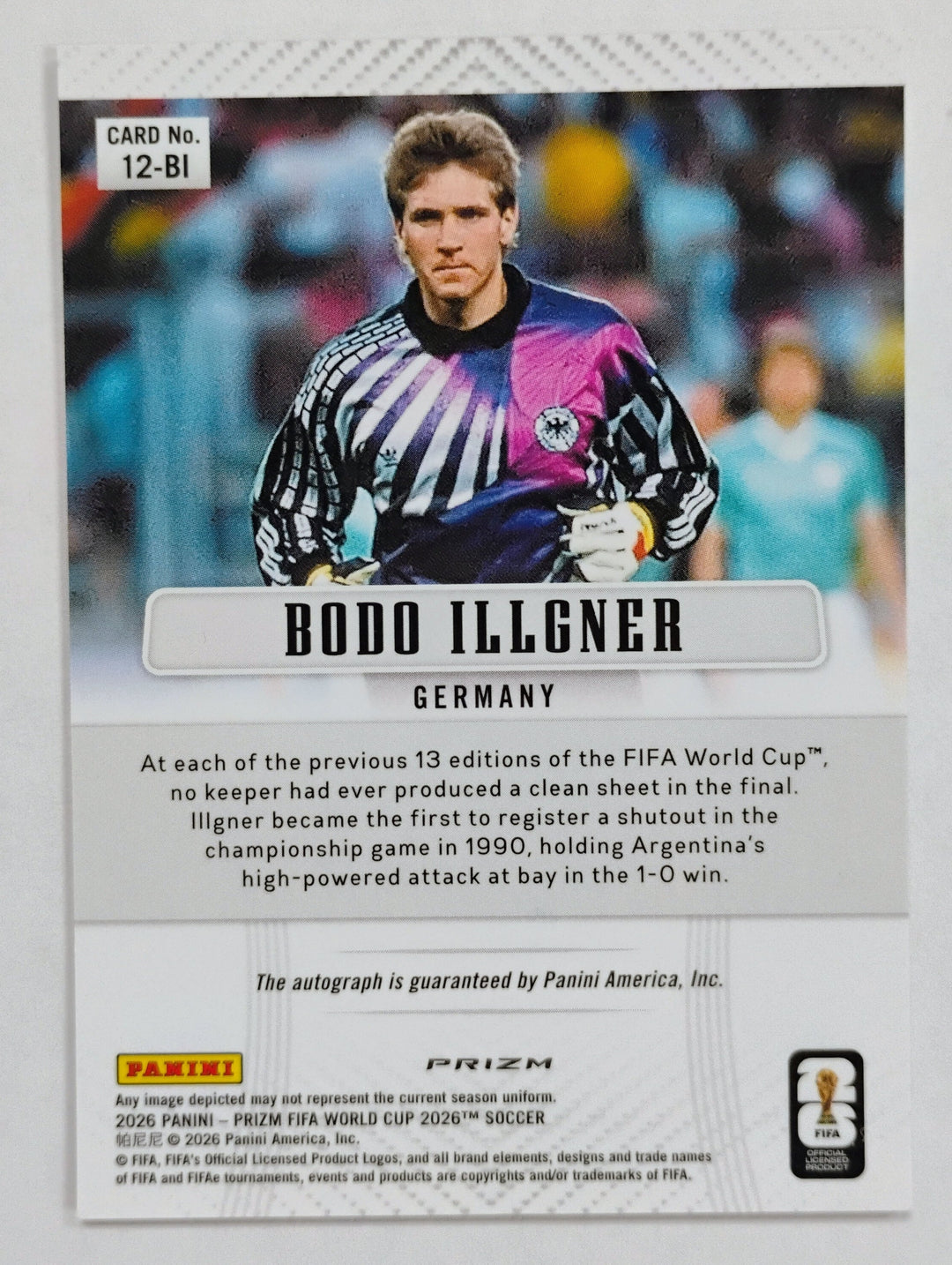 2026 Panini Prizm FIFA World Cup Bobo Illgner #12-BI Silver Wave Prizm Auto