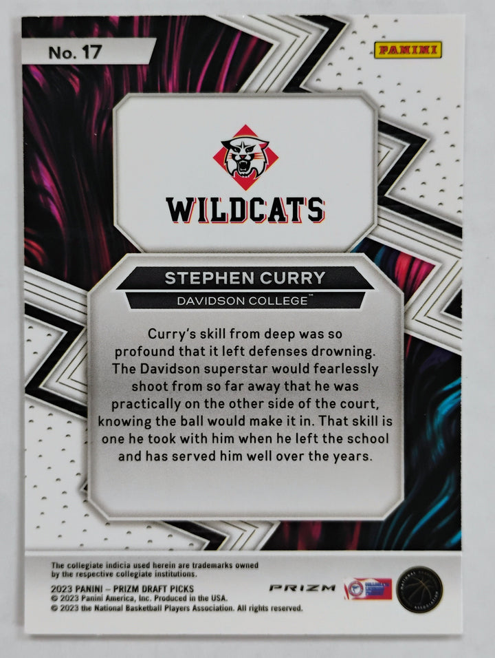 2023-24 Panini  Prizm Draft Picks Basketball Stephen Curry #17 Feerless Red Ice Prizm