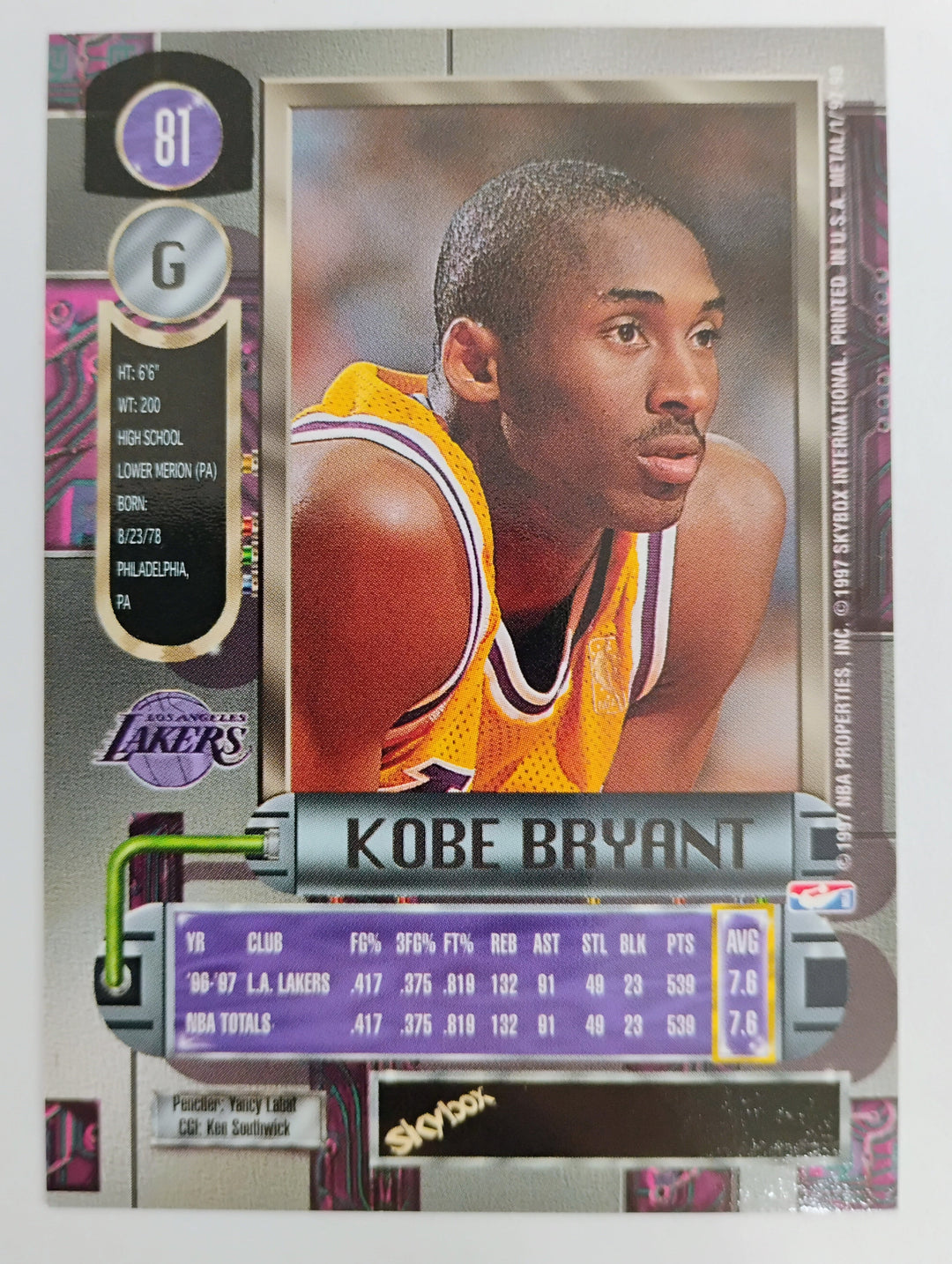 1997-98 Metal Universe Basketball Kobe Bryant #81