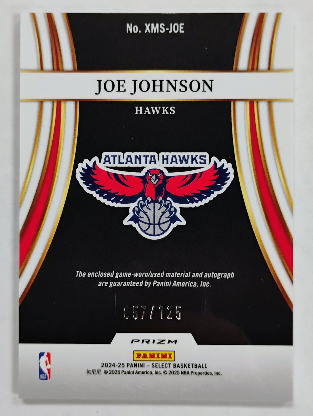 2024-25 Panini Select Basketball Joe Johnson #XMS-JOE X-Factor Prizm 067/125