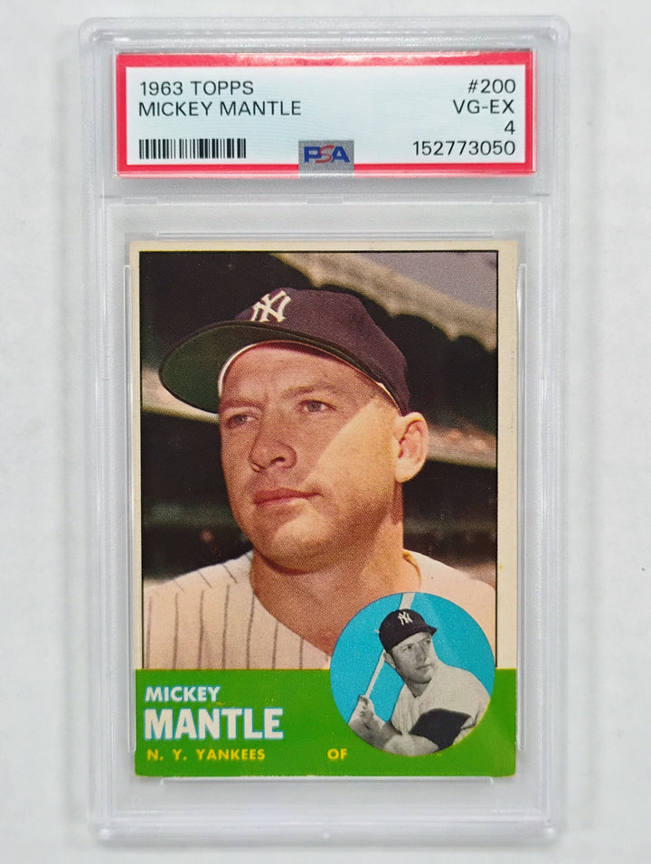1963 Topps Baseball Mickey Mantle #200 PSA 4 VG-EX