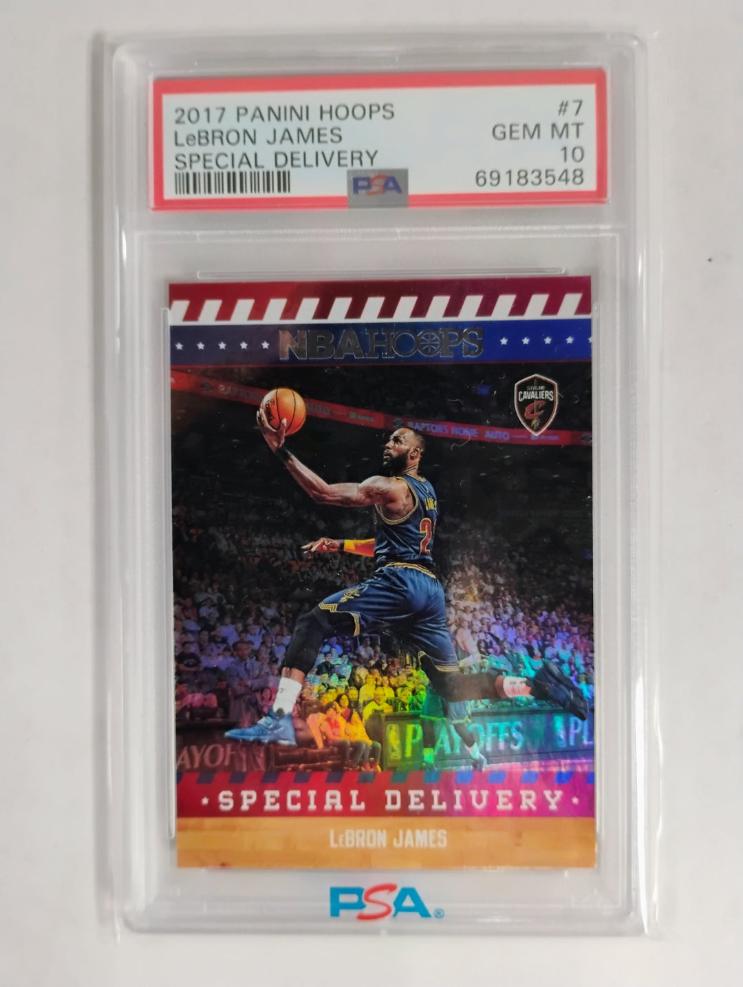 2017 Panini Hoops Lebron James Special Delivery PSA 10