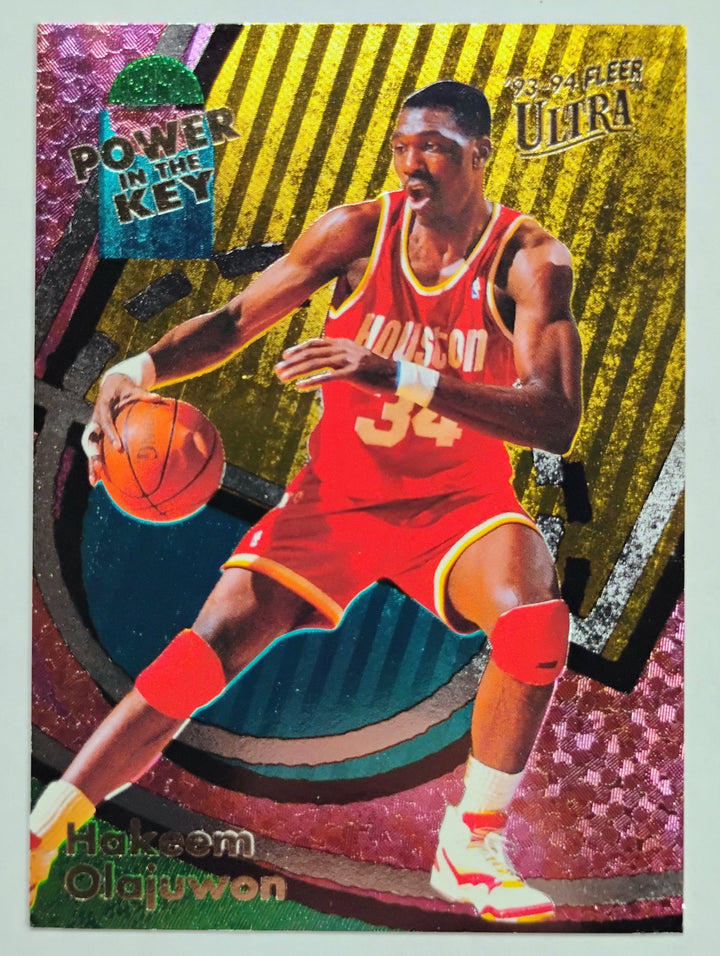 1993-94 Fleer Ultra Basketball Hakeem Olajuwon #6 Power In The Key