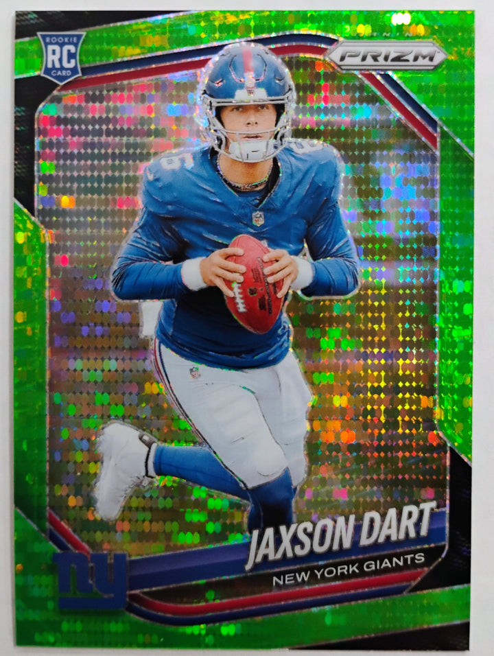 2025 Panini Prizm Football Jaxson Dart #332 Neon Green Pulsar Prizm