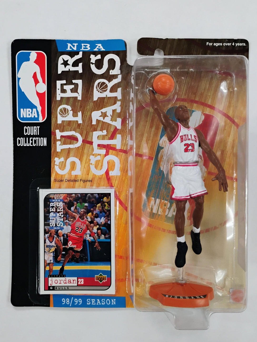 1998 Mattel NBA Super Stars Basketball Michael Jordan 2 of 4 White Jersey