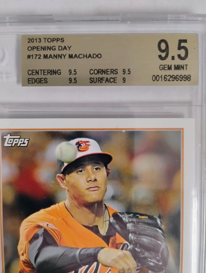 2013 Topps Opening Day Baseball Manny Machado Rookie BGS 9.5