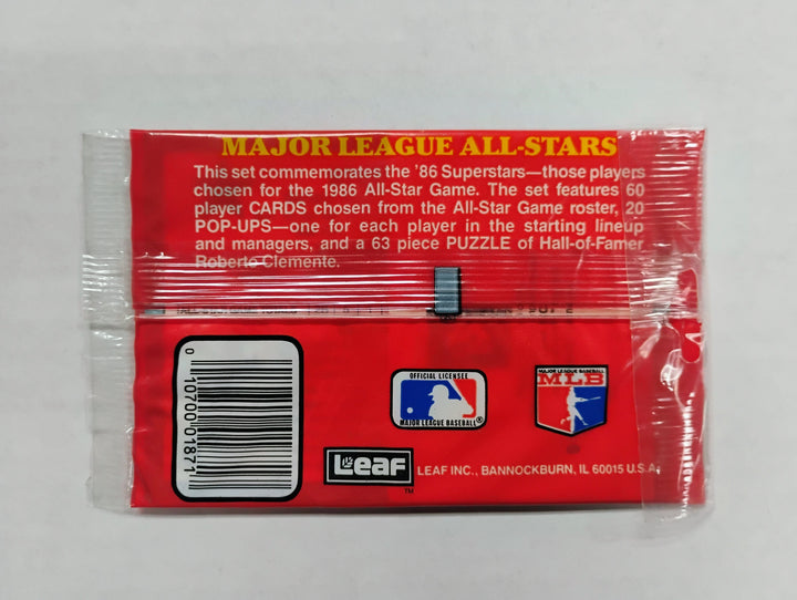 1986 Donrusss All Star Pop-Up Puzzle & Card Sealed Pack