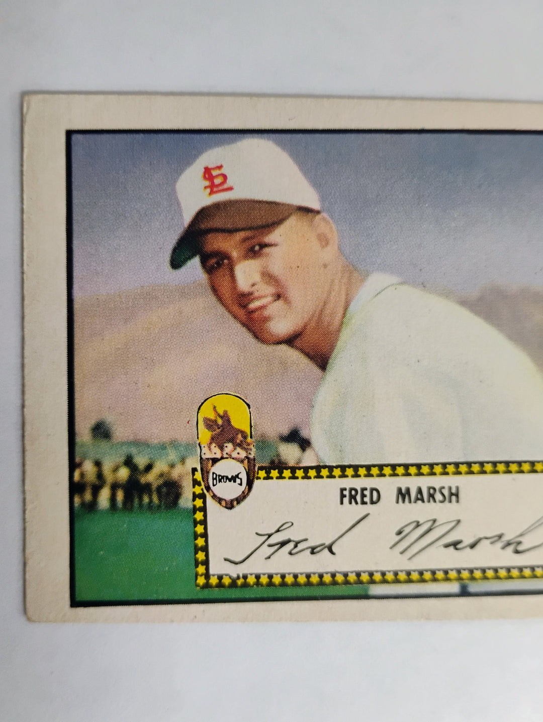 1952 Topps Baseball Fred Marsh  RC #8 Red Back