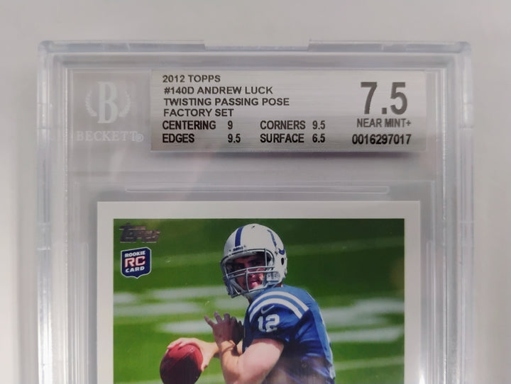 2012 Topps Football Andrew Luck Twisting Pass Pose #140 BGS 7.5